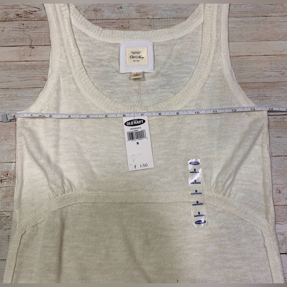 Old Navy Y2K Tank Top Size S Linen Cotton Deadstock Vintage NWT - Picture 6 of 7